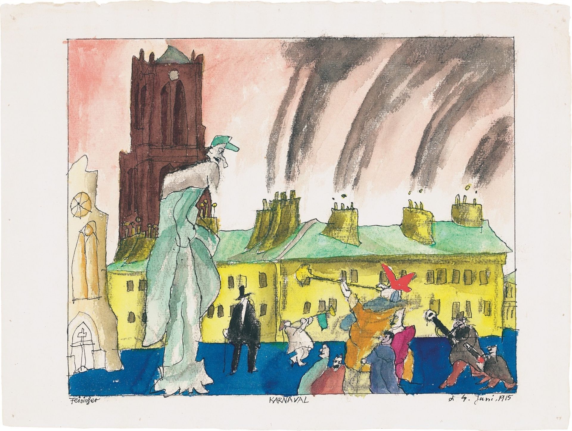 Lyonel Feininger. ”KARNAVAL”. 1915