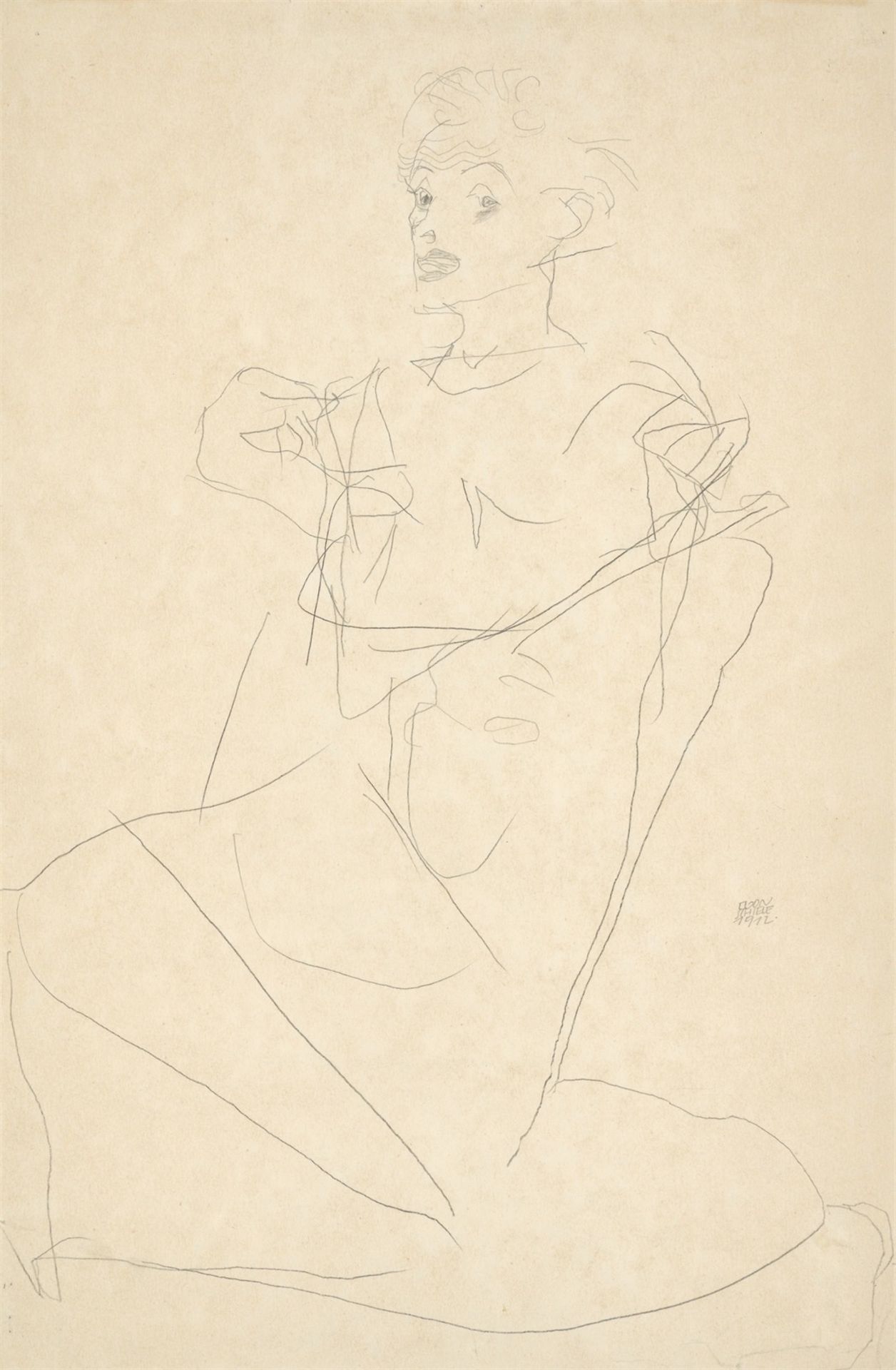 Egon Schiele. ”Self-Portrait (Selbstporträt)”. 1912