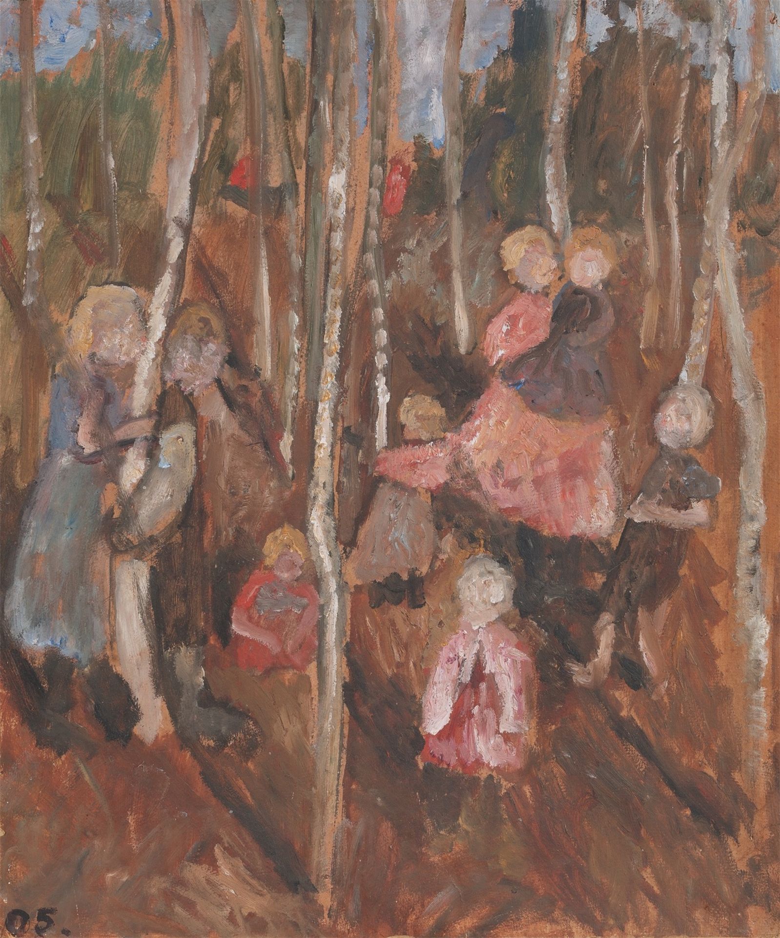 Paula Modersohn-Becker. „Kinder im Birkenhain“. 1905