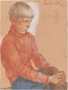 Lotte Laserstein. „Sitzender Junge, das Knie umfassend“. Um 1933