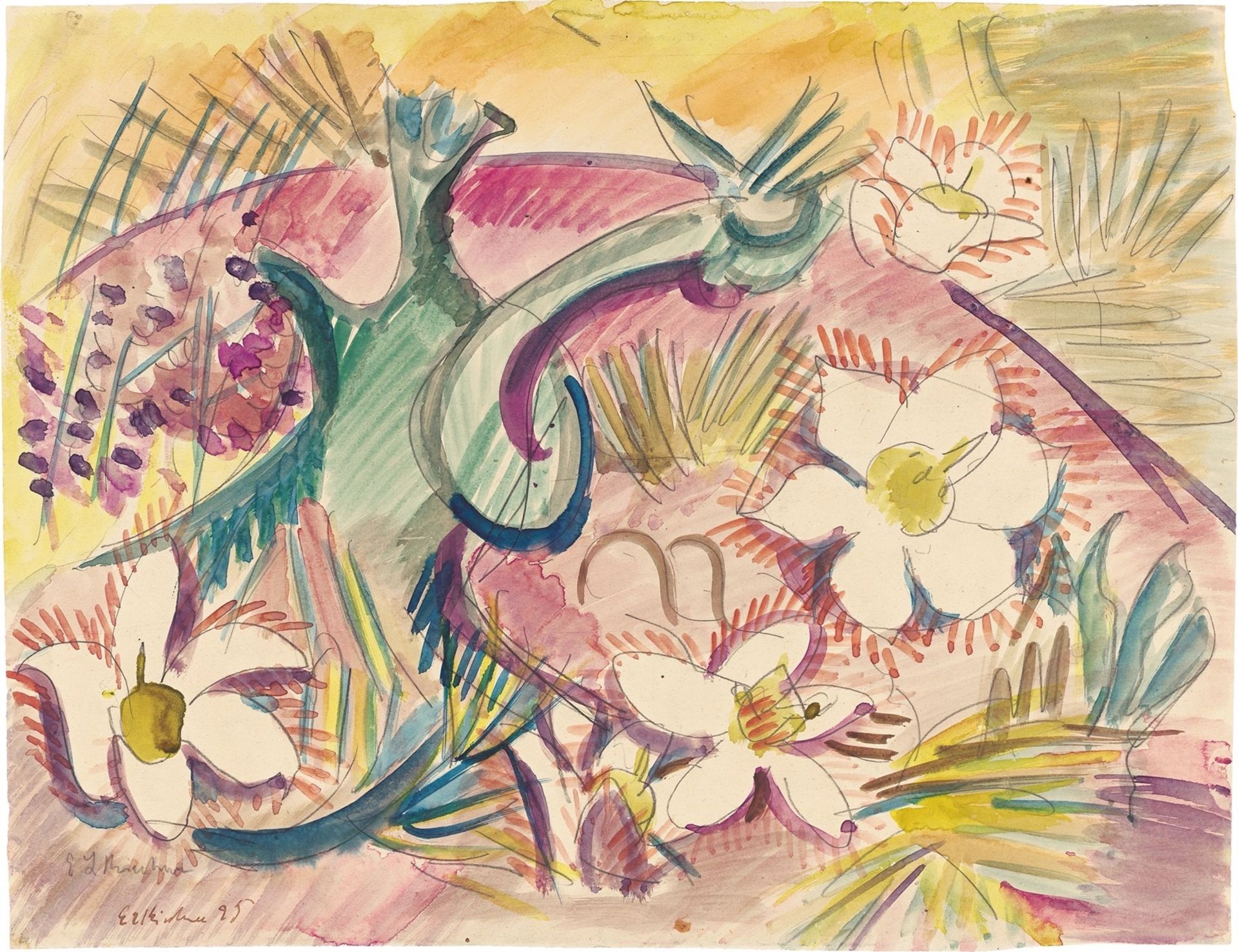 Ernst Ludwig Kirchner. Pasqueflower. 1925