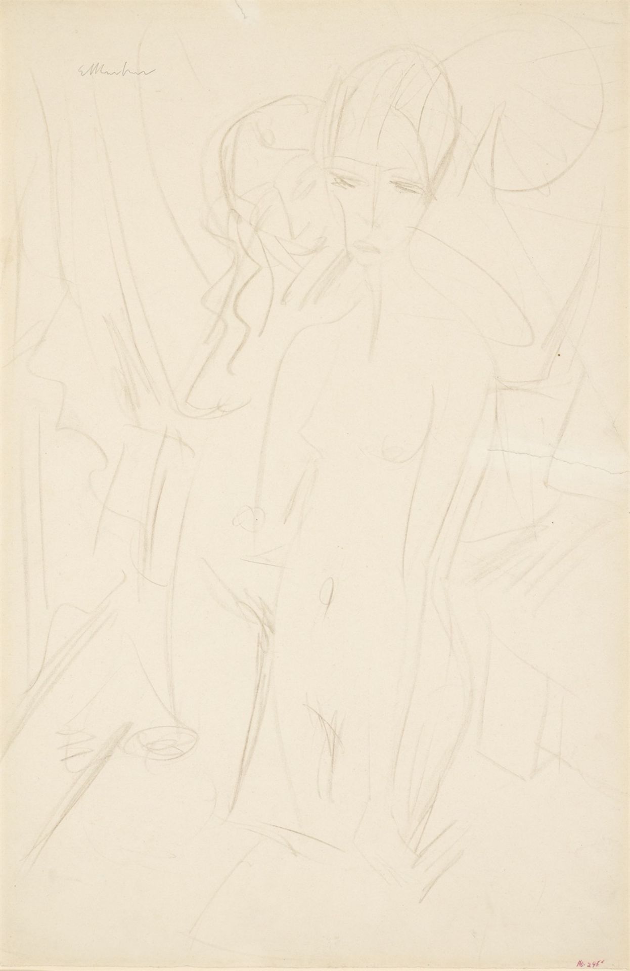 Ernst Ludwig Kirchner. ”Zwei weibliche Akte”. 1910/11