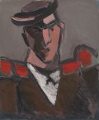 Helmut Kolle. Mann mit Hut und Epauletten. 1920er-Jahre