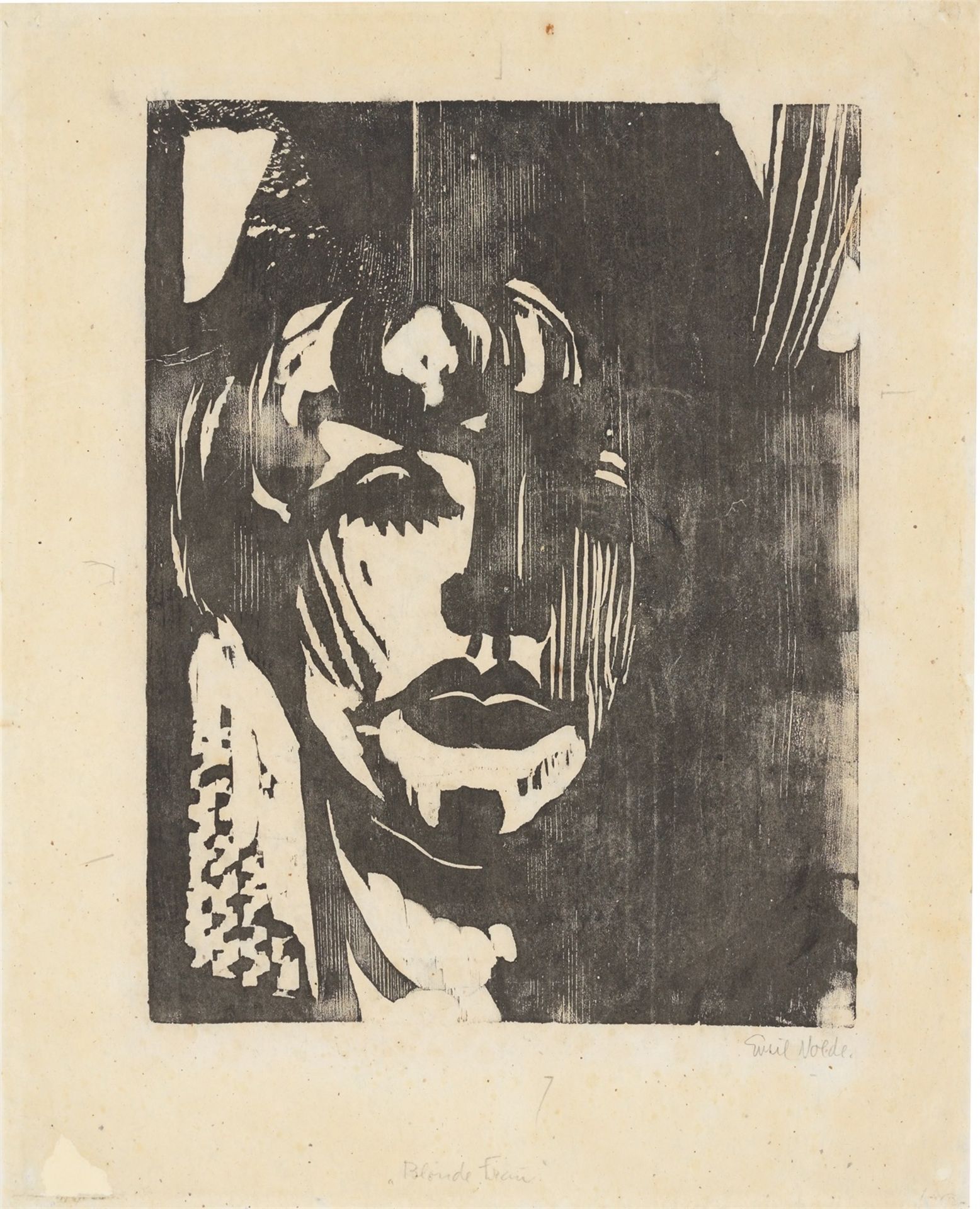 Emil Nolde. ”Blonde Frau”. 1917