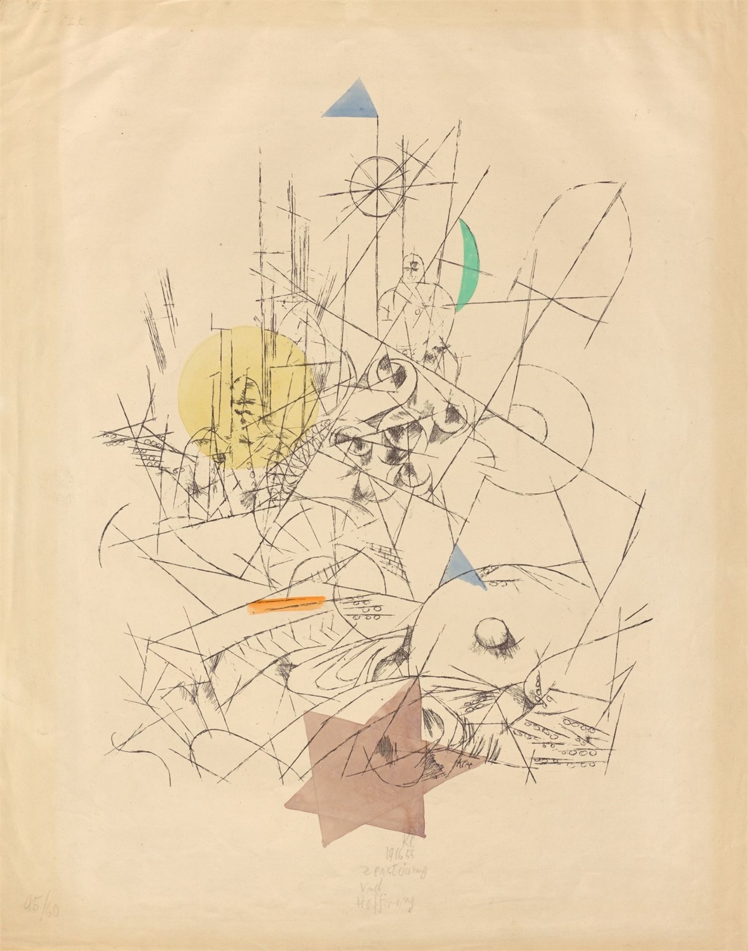 Paul Klee. „Zerstörung und Hoffnung“. 1916