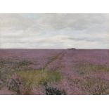 Hans am Ende. Blühende Heide. Vor 1907