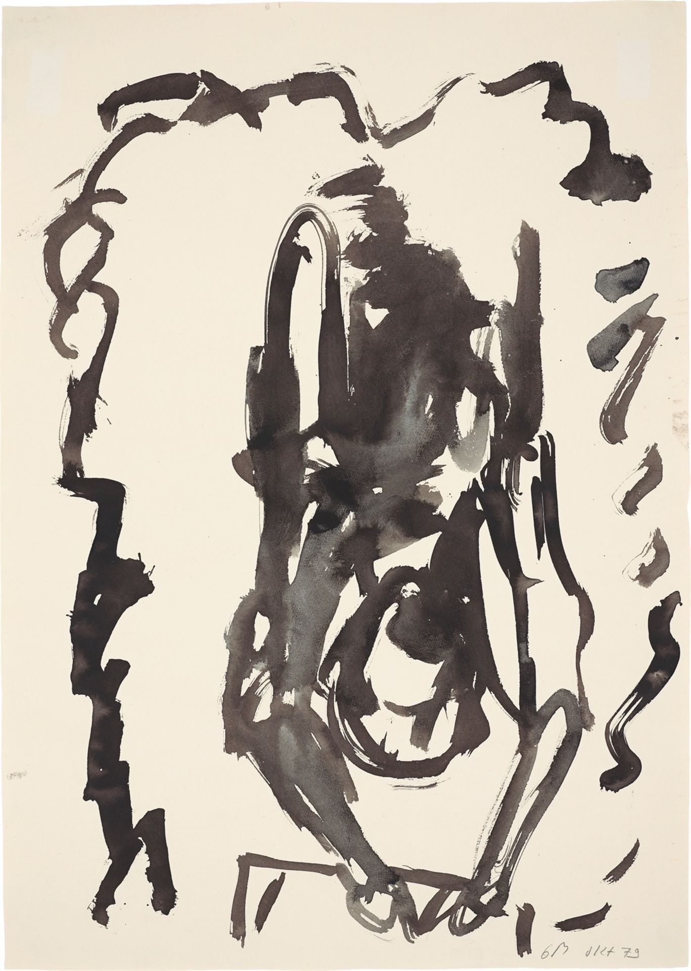 Georg Baselitz. Ohne Titel (Straßenbild). 1979