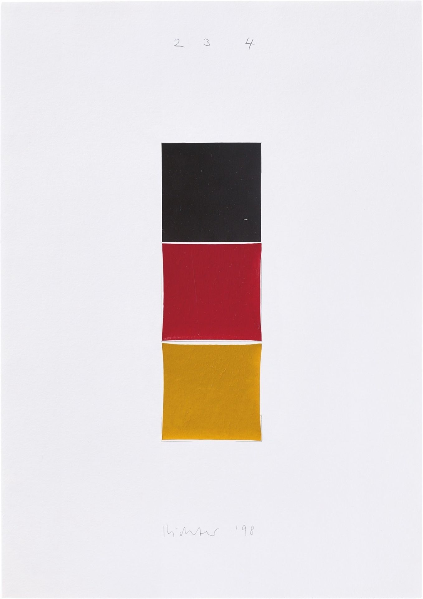 Gerhard Richter. „SCHWARZ, ROT, GOLD I“. 1998