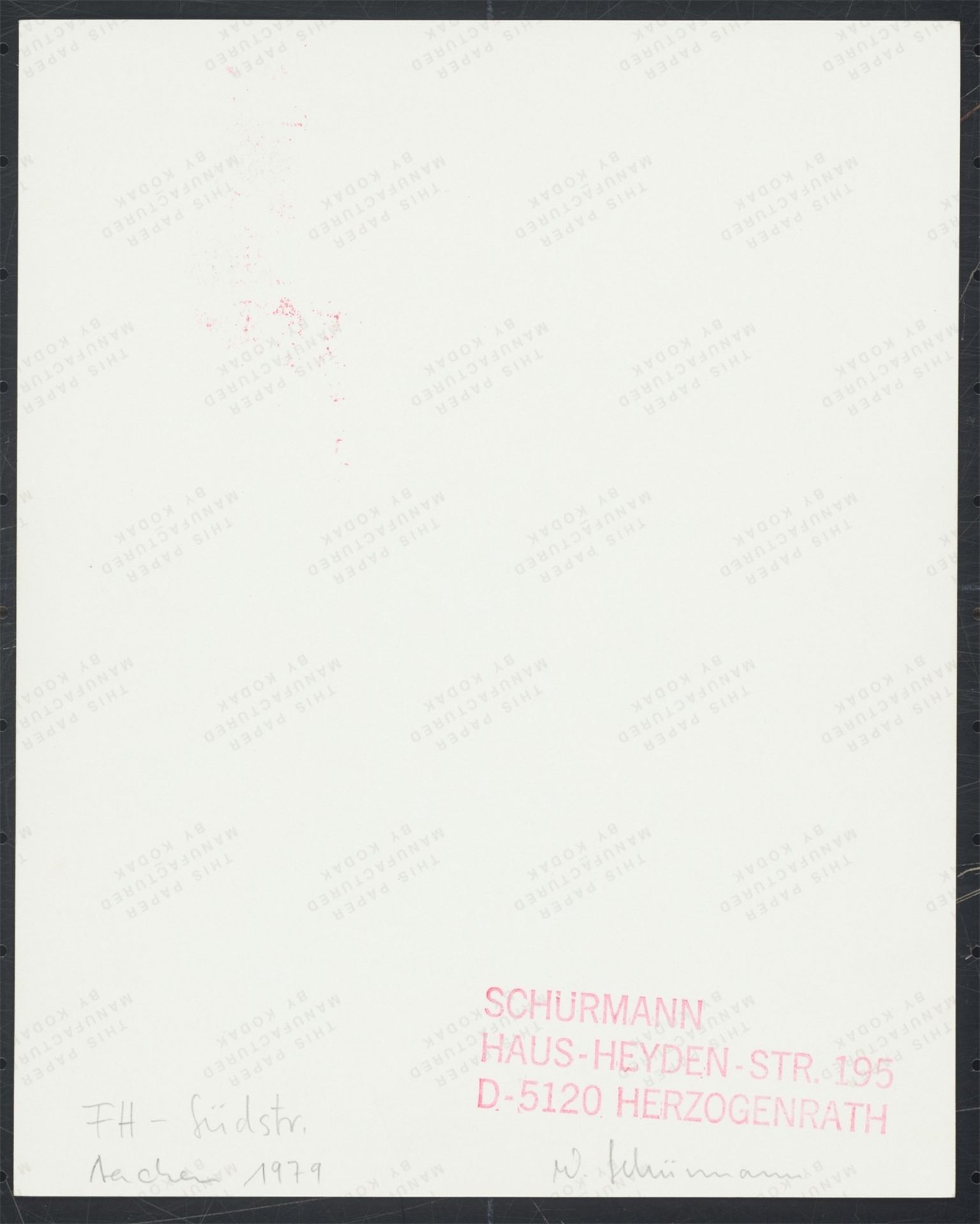 Wilhelm Schürmann. „FH – Südstr.[aße], Aachen“. 1979 - Bild 3 aus 7