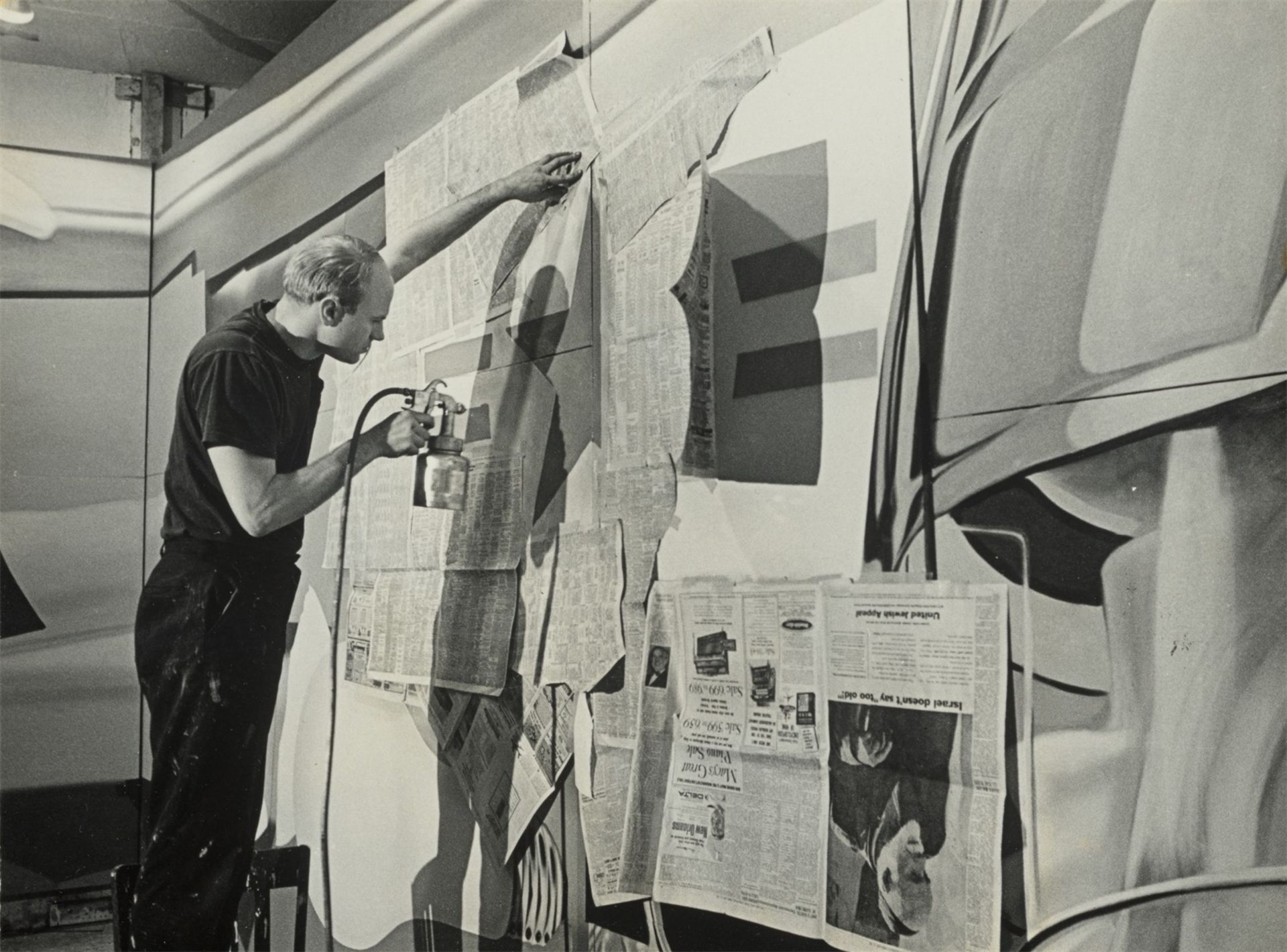 Hans Namuth. James Rosenquist bei der Arbeit. Um 1965