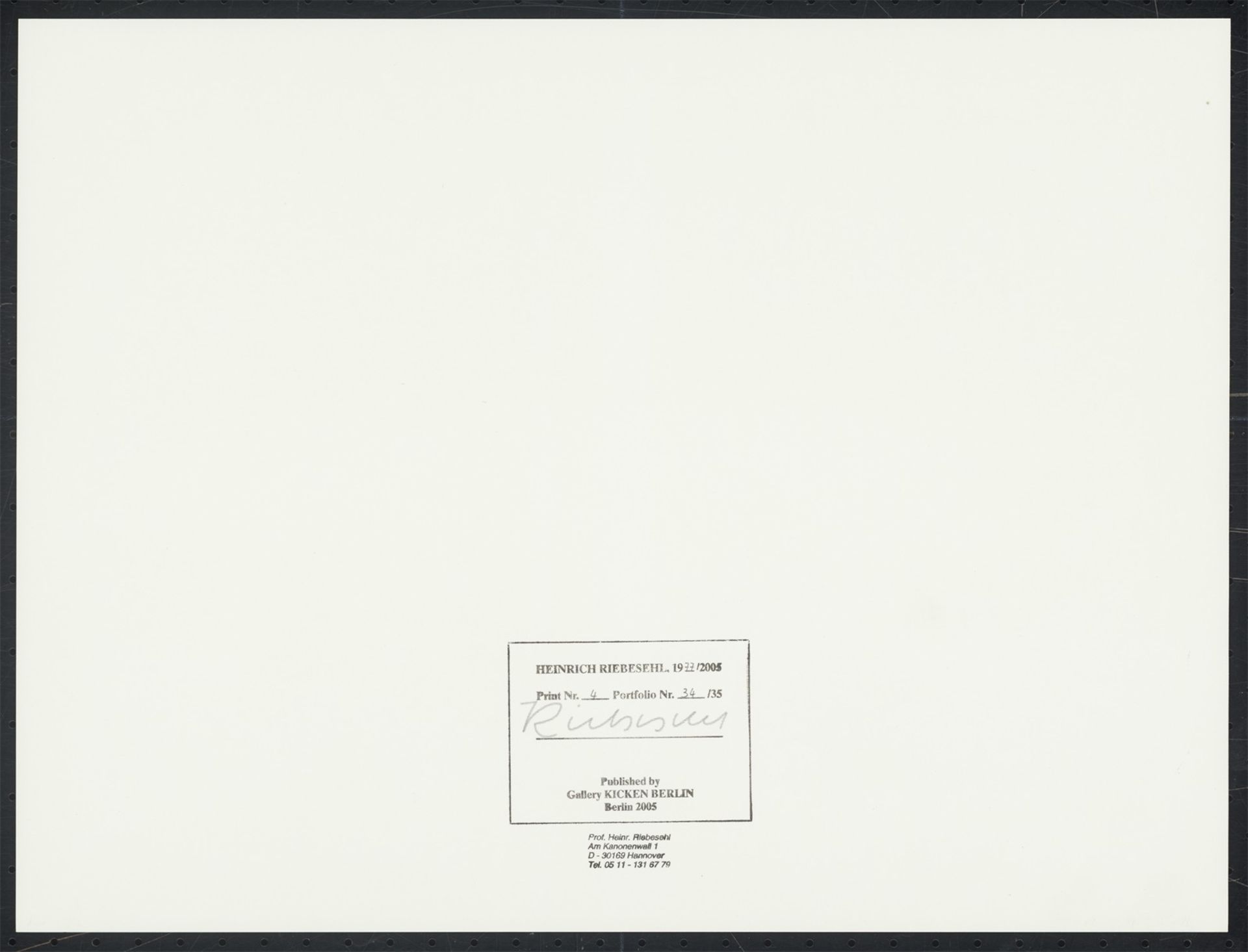 Heinrich Riebesehl. 420/77, aus der Serie „Situationen + Objekte“, 1973–1977. 1977 - Bild 3 aus 4