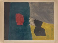 Serge Poliakoff. „Composition bleue, jaune et grise“. 1958