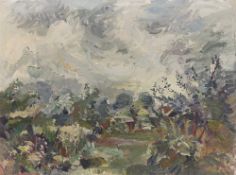 Harald Metzkes. Landschaft mit Sturmwolken. 1977