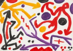 A.R. Penck. „Moderner Krieg bunt A“. 1970er Jahre