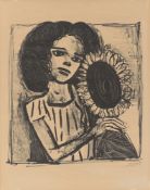 Otto Dix. „Mädchen mit Sonnenblume“. 1958