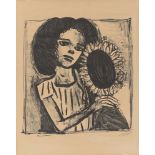 Otto Dix. „Mädchen mit Sonnenblume“. 1958
