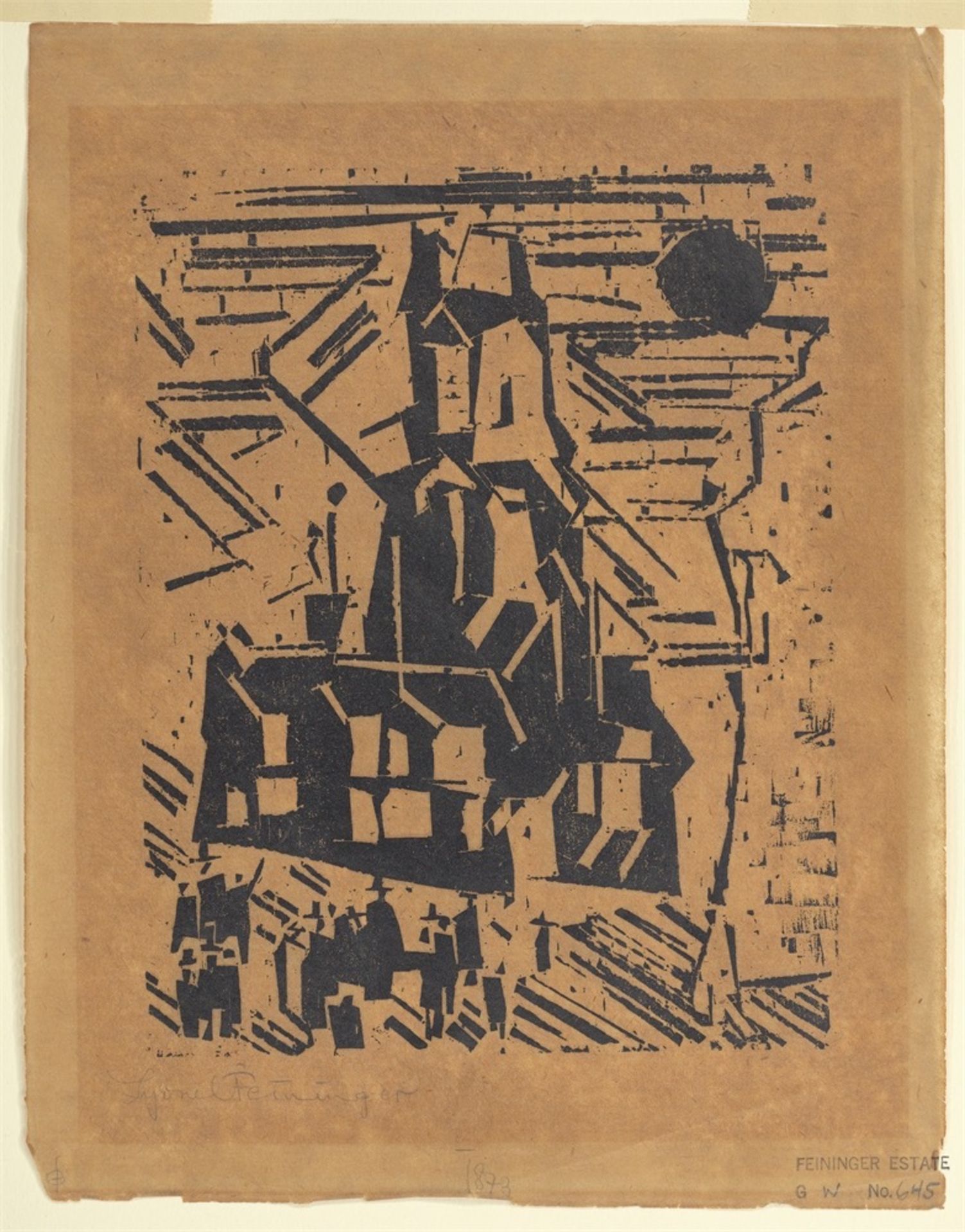 Lyonel Feininger. „Rathausplatz“. 1918 - Bild 2 aus 3