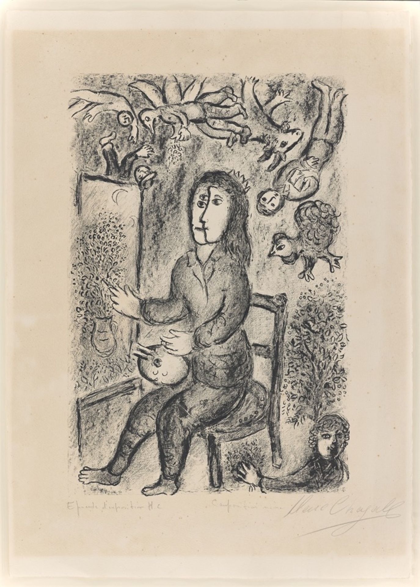 Marc Chagall. „Composition Noire“. 1977 - Bild 2 aus 3