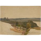 Louis Gurlitt. Landscape study from Jutland. Circa 1840
