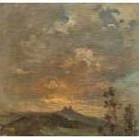 Oswald Achenbach. Wolken im Abendlicht.