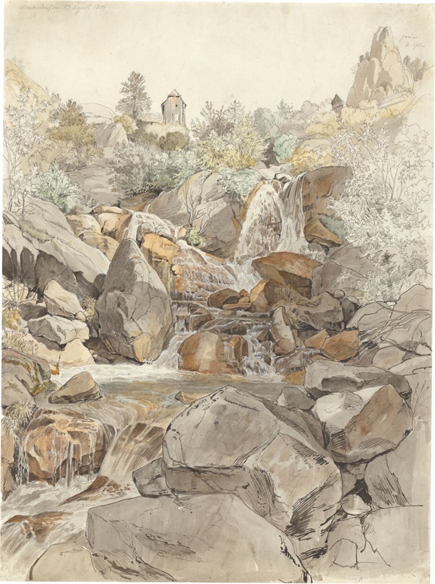 Heinrich Reinhold. The Myra Falls near Muggendorf. 1817