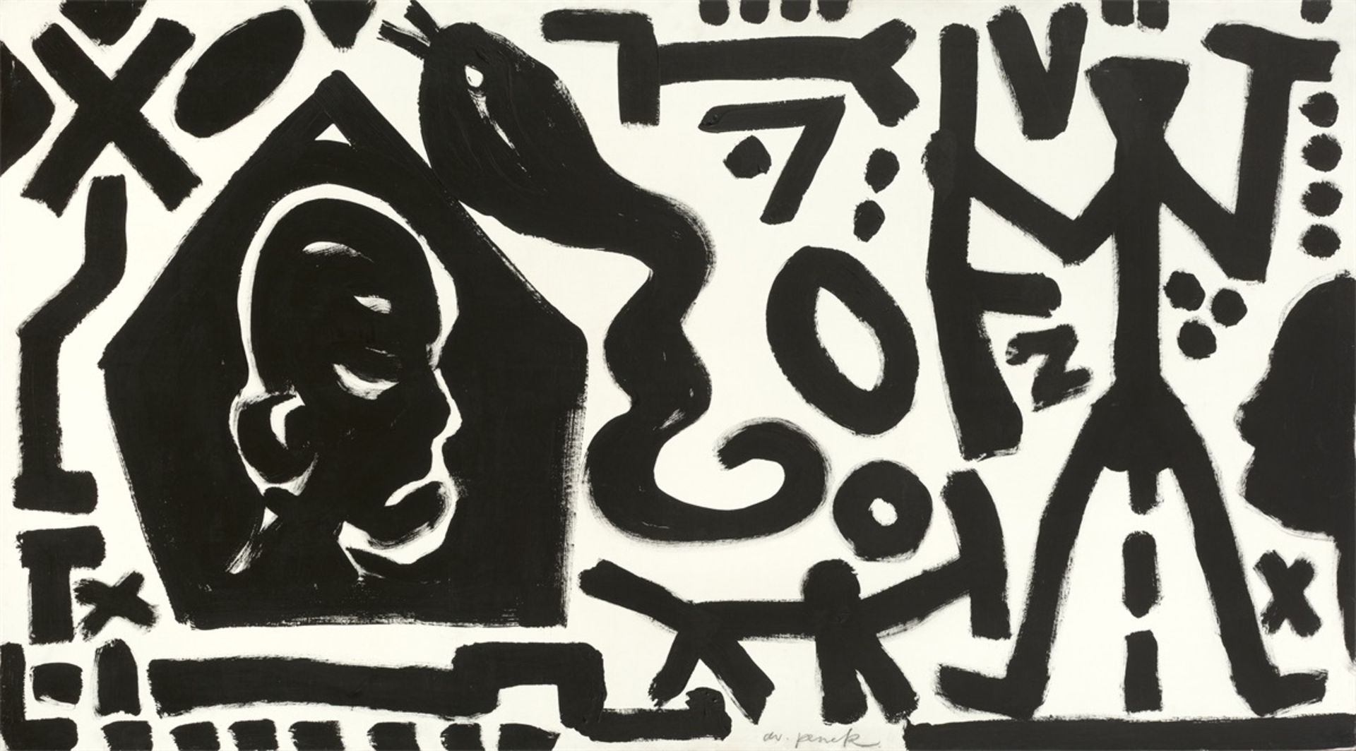 A.R. Penck. ”Soldato convenzionale”. 1990