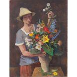 Karl Hofer. „Mädchen mit Blumenstrauß“. 1943