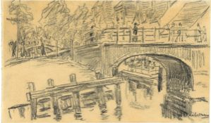 Max Liebermann. ”Über dem Kanal – Brücken in einer holländischen Stadt”. Circa 1908