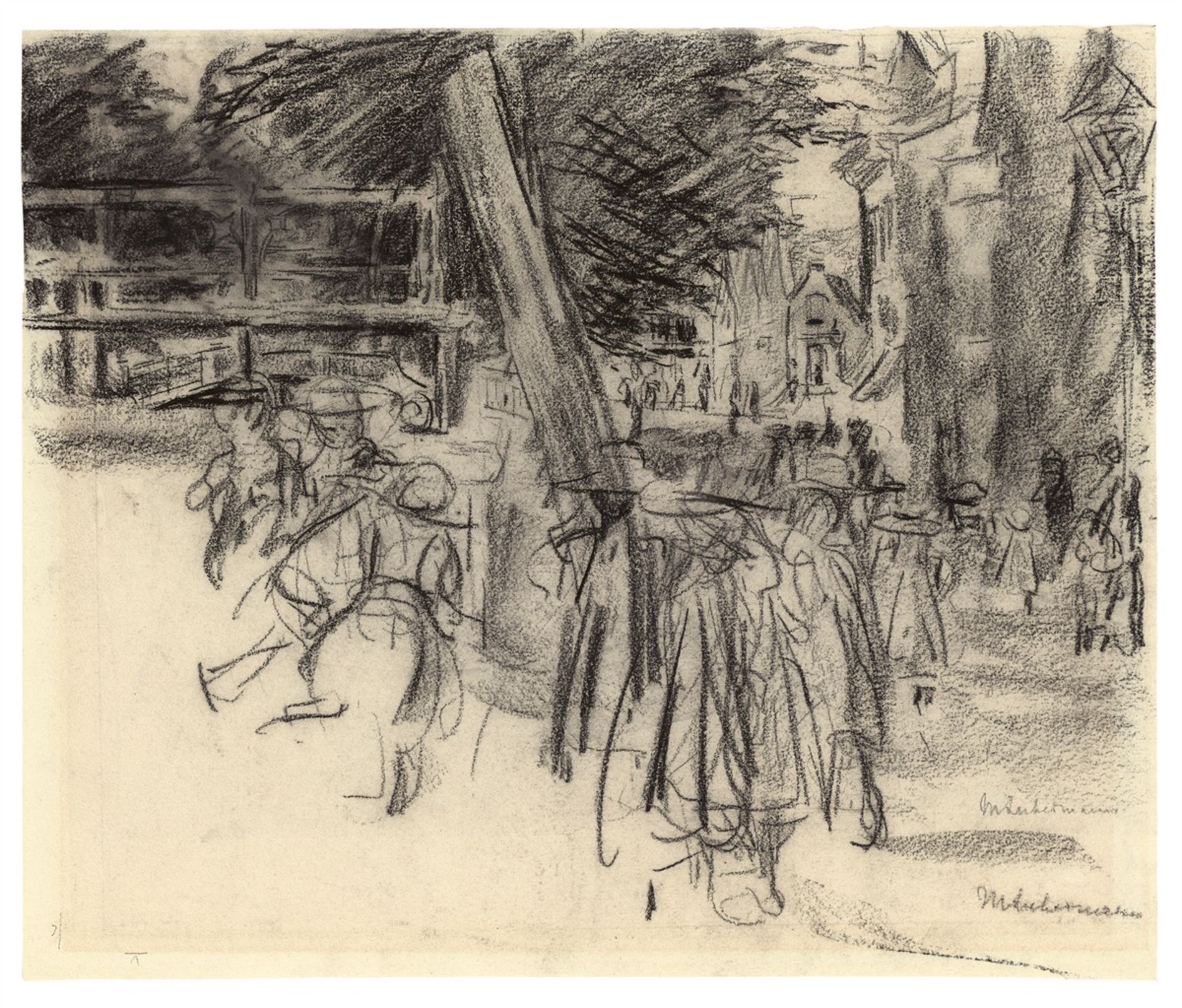 Max Liebermann. ”Schulweg in Edam”.