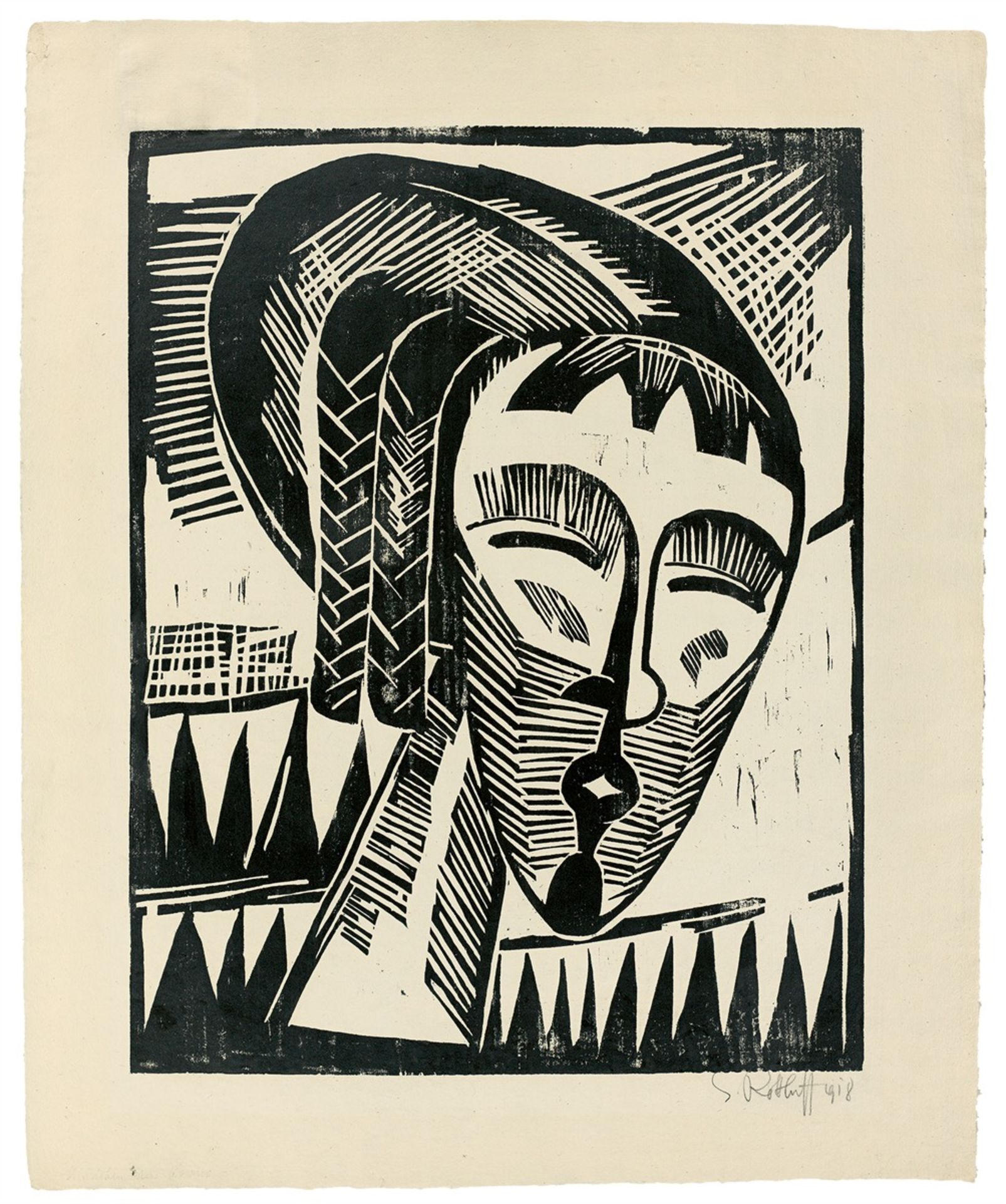 Karl Schmidt-Rottluff. „Zehn Holzschnitte von Schmidt-Rottluff“. 1919 - Bild 11 aus 11