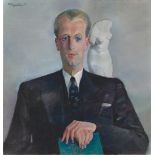 Conrad Felixmüller. ”Portrait mit griechischer Plastik” (Bildnis Werner Ziegenfuß). 1932