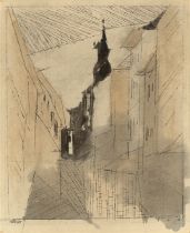 Lyonel Feininger. Street, Cammin (Recollection). 1947