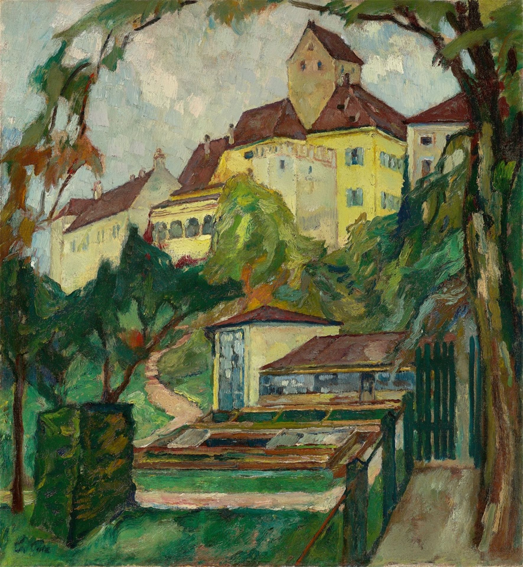 Leo Putz. ”Schloss Seefeld IV”. Circa 1923
