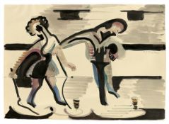 Ernst Ludwig Kirchner. Spinning top players. Circa 1934/36