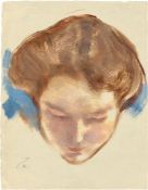 Lotte Laserstein. ”Frauenkopf mit hochgesteckten Haaren”. Presumably early 1930s