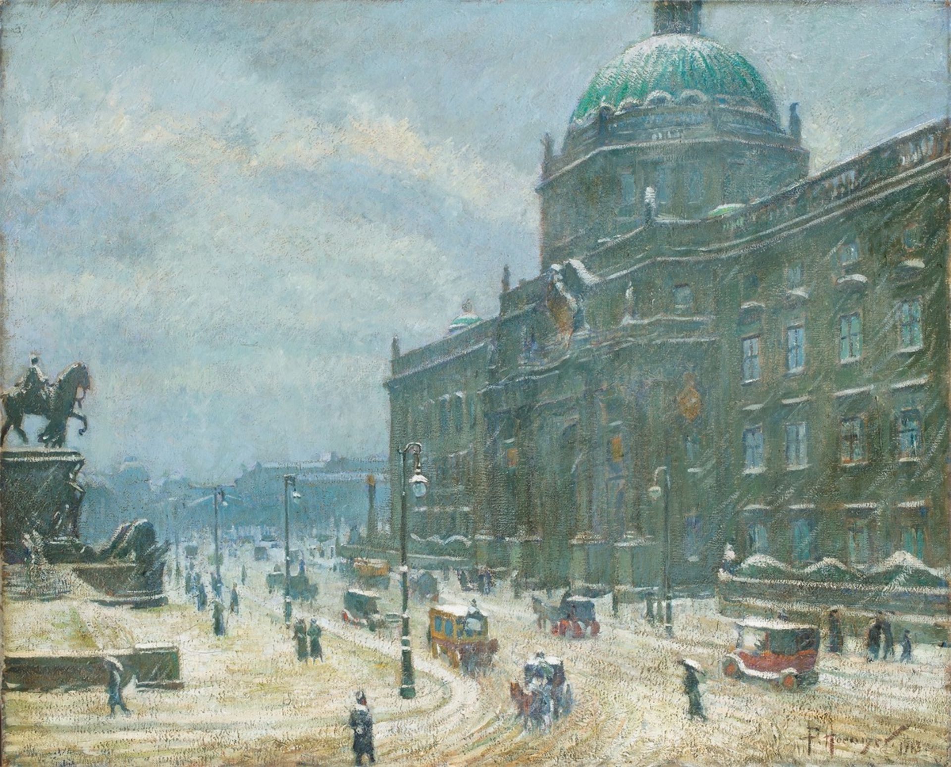 Paul Hoeniger. ”Berliner Schloß im Schnee”. 1913