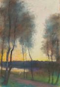 Lesser Ury. ”Herbststimmung am Grunewaldsee”. Circa 1896/1902