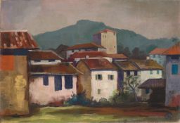 Karl Hofer. ”Tessiner Landschaft”. Circa 1930