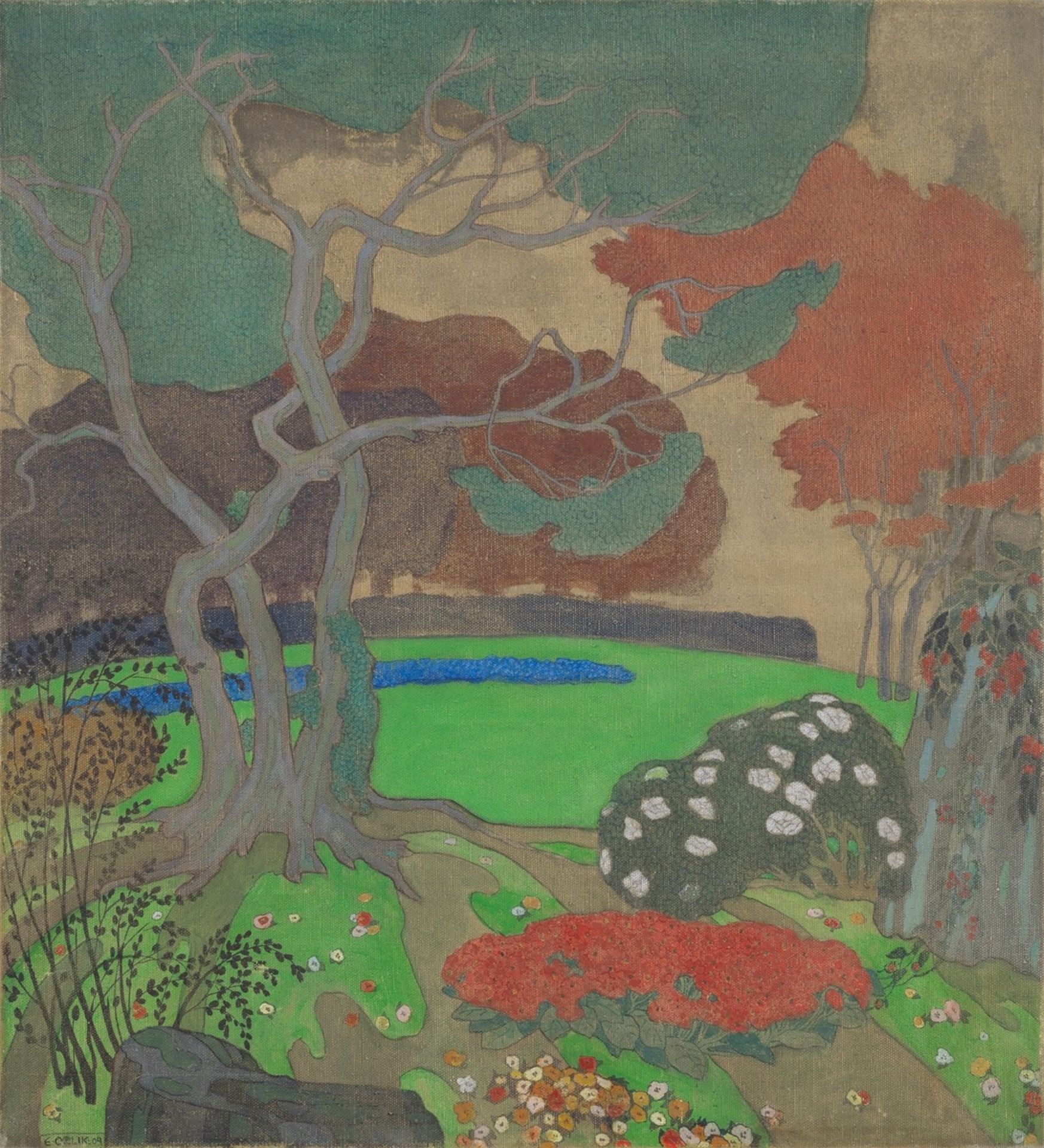 Emil Orlik. Japanese garden. 1904