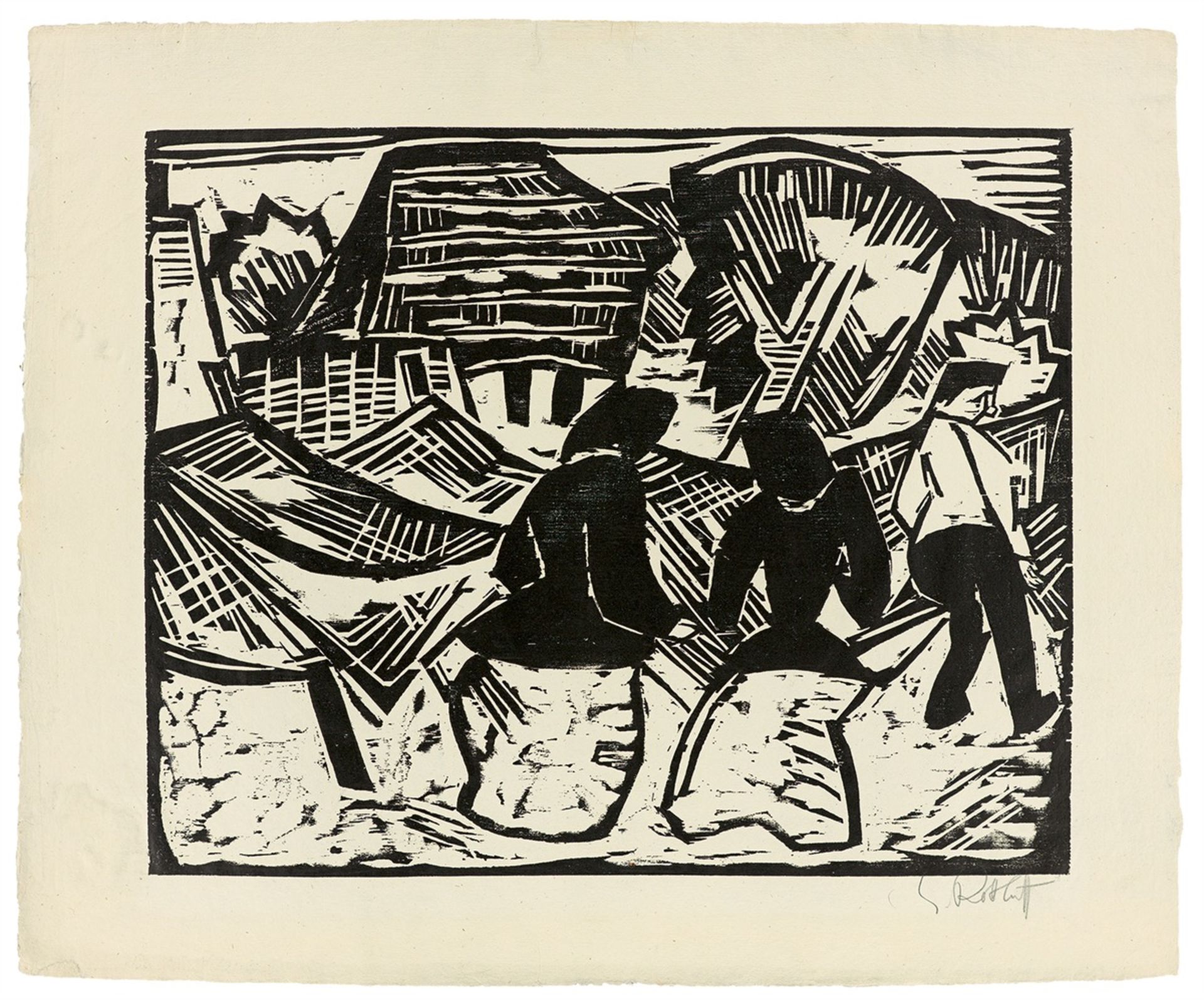 Karl Schmidt-Rottluff. „Zehn Holzschnitte von Schmidt-Rottluff“. 1919 - Bild 7 aus 11