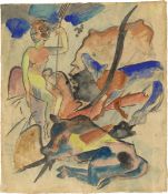 Heinrich Campendonk. Female nude with bull and cow. Circa 1913