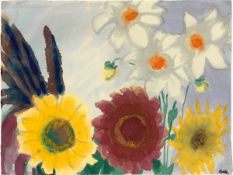 Emil Nolde. Sunflowers and dahlias.