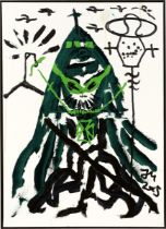 Jonathan Meese. „Der GUMMILCH-TONI (sendefrisch, Antennchen hoch)“. 2005