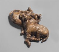 Renée Sintenis. ”Zwei liegende Hunde”. 1948