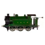 Märklin engl. C-Tenderlok TM 1020 LNER, Spur 0, Uhrwerk intakt, grün/schwarz, Schwarzbereich tw