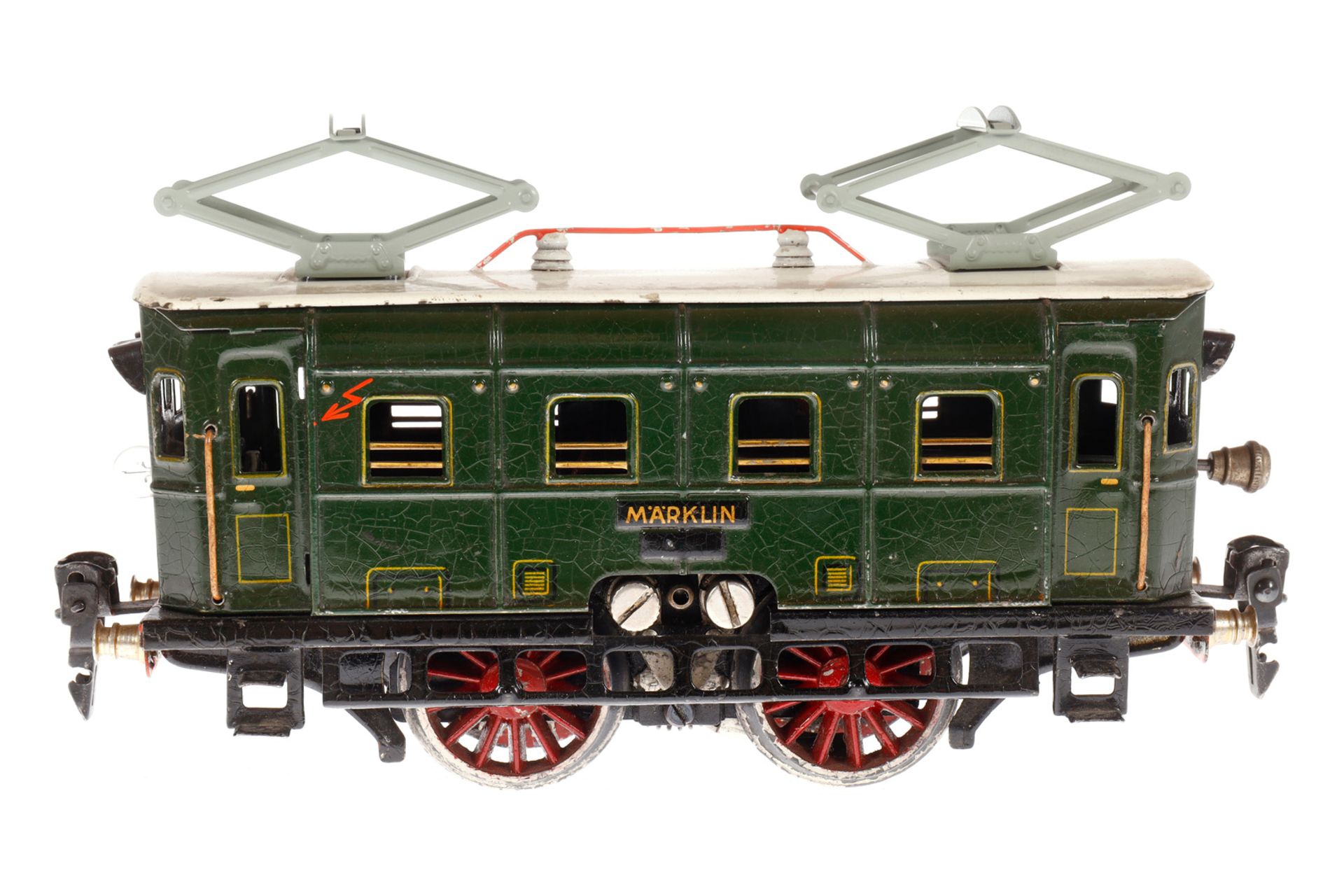 Märklin E-Lok RS 12900, Spur 0, elektr., grün, mit 1 el. bel. Stirnlampe, LS und gealterter Lack,