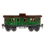 Märklin Gepäckwagen 1889, Spur 0, CL, mit 4 AT und 2 ST, 1 Türgriff fehlt, Rahmenbereich tw