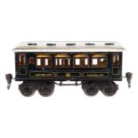 Märklin int. Schlafwagen 1894, Spur 0, HL, ohne Inneneinrichtung, LS und gealterter Lack, L 18,