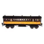 Märklin franz. Abteilwagen 2875 PLM, Spur 0, gelb/schwarz, HL, Dach tw und Stirnseiten nachlackiert,