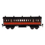 Märklin franz. Abteilwagen 2875 PLM, Spur 0, rot/schwarz, HL, 1. Klasse, Dach nachlackiert,